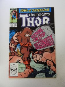 The Mighty Thor #411 (1989) 1st cameo appearance of New Warriors VF+ condition