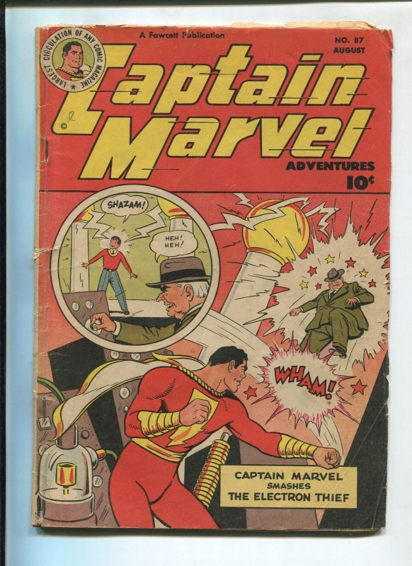 CAPTAIN MARVEL ADVENTURES #87 1948-ELECTRON THIEF-G-