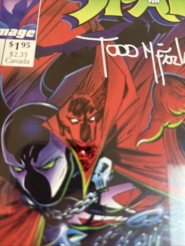 Spawn (1992) # 1 (CGC 9.8 SS) Signed & Sketch Ken Stacy • Signed Todd McFarlane