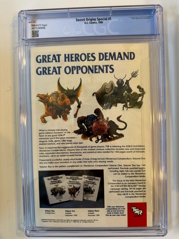 Secret Origins Special #1 CGC 9.8 (1989)