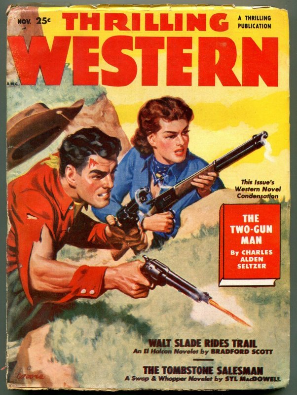 Thrilling Western Pulp November 1950- Walt Slade Rides Trail FN-