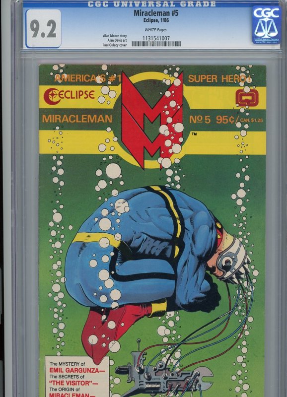 Miracleman 5  CGC 9.2  1986  Alan Moore, Alan Davis Art, Paul Gulacy Cover