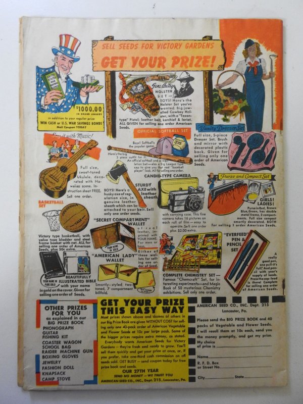 Captain Marvel Adventures #43 (1945) GD Cond moisture stain, centerfold detached