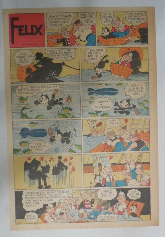 Felix The Cat Sunday Page by Otto Mesmer from 6/2/1940 Size: 11 x 15 inches