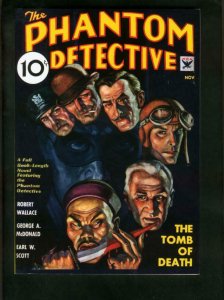 PHANTOM DETECTIVE NOV 1934 PULP REPRINT-TOMB OF DEATH-ADVENTURE HOUSE VF/NM