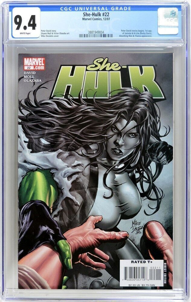 She Hulk Cgc Mike Deodato Peter David Jazinda Comic Books Modern Age Marvel