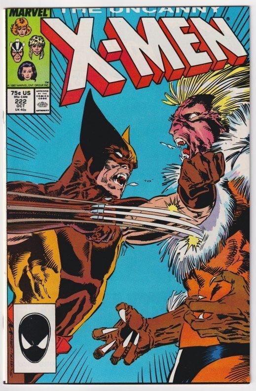 The Uncanny X-Men #222 (1987) Wolverine vs Sabretooth!