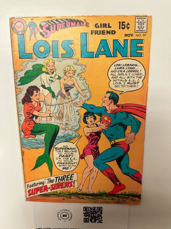 Superman's Girl Friend Lois Lane #97 FN DC Comic Book Batman Lex Luthor 9 HH2