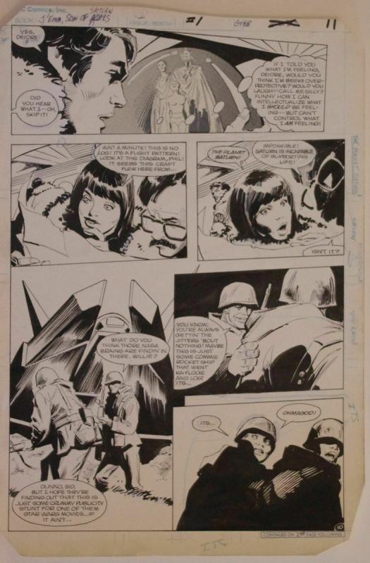 GENE COLAN / KLAUS JANSON original art, JEMM SON of SATURN #1 pg 11, 11x16, 1984