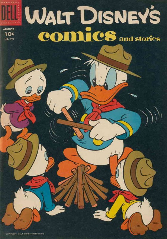 Walt Disney's Comics and Stories #191 GD ; Dell | low grade comic August 1956 Sc