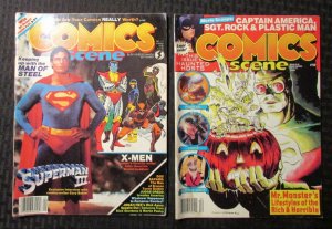 1983 COMICS SCENE Magazine LOT of 3 #10 11 Superman X-Men Hellraiser Batgirl