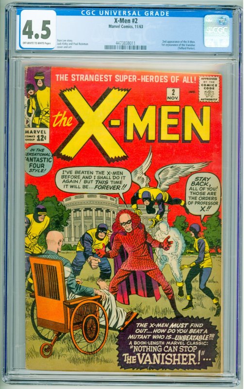 The X-Men #2 (1963) CGC 4.5 2nd Appearance of the X-Men!