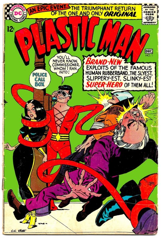 PLASTIC MAN #1 (Nov1966) 4.0 VG  Ist Silver Age Appearance! Gil Kane Art!