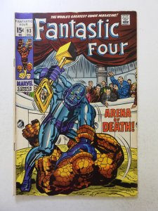Fantastic Four #93 (1969) VG condition  subscription crease