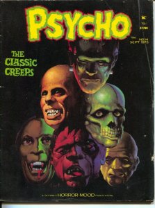 Psycho #14 1973-Skywald-Don Heck-Marv Wolfman-Frankenstein-violence-terror-VG