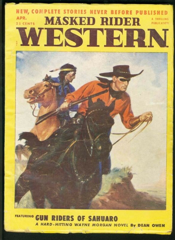 MASKED RIDER WESTERN 1952 APR-THRILLING PULP VG