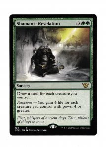 SHAMANIC REVELATION | RARE | COMMANDER: KAMIGAWA NEON DYNASTY #129 | MTG 2022