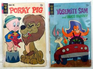 Mixed Lot 2 #Porky Pig 20, Yosemite Sam 4 1968 Gold Key Bugs Bunny Comics