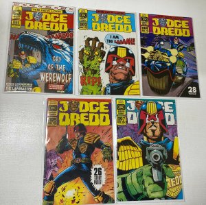 Judge Dredd lot Quality 5 books (1, 2, 4, 5 + 7) #1 is 8.0 others 6.0 FN (1986)