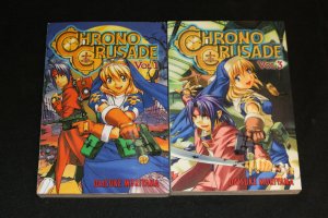 2004 Chrono Crusade #1+3 Manga 2pc Lot Daisuke Moriyama VF-NM