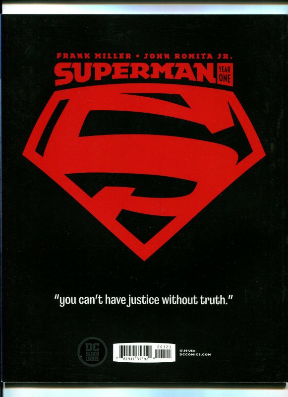 SUPERMAN YEAR ONE #1 (9.0) TPB, SOFTCOVER!! 2019