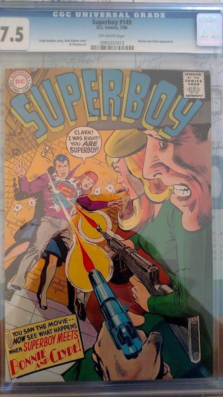 Superboy #149 (Jul 1968, DC) CGC 7.5