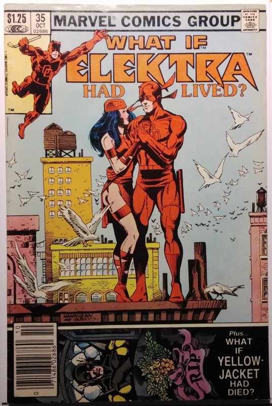 What If? #35 CPV Newsstand (1982) Daredevil Elektra