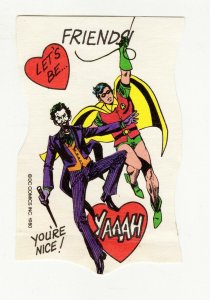 ORIGINAL Vintage 1980 DC Comics Batman Joker & Robin Valentine Card