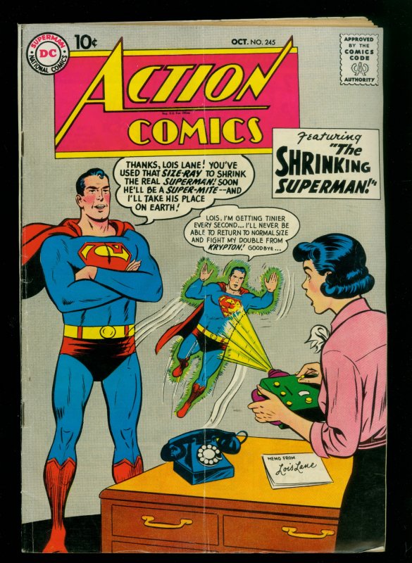 Action Comics #245 VG 4.0 Superman!