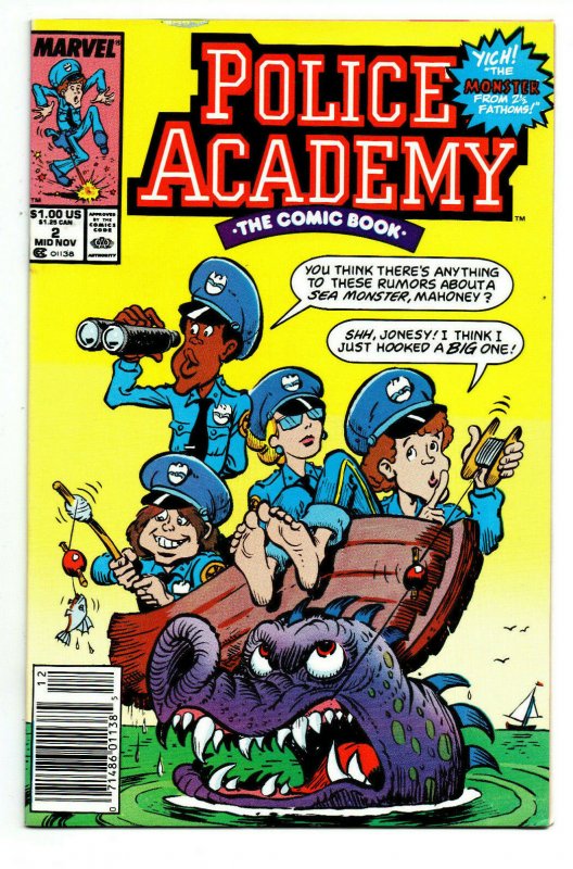 Police Academy The Comic Book #2 newsstand - Marvel - 1990 - VF 