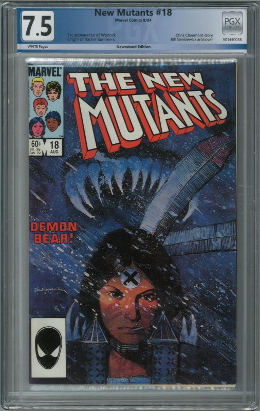 New Mutants #18 (1984) [Key Comic] 1st App of Warlock (cybernetic alien) 7.5VF-