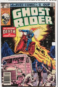 Ghost Rider #42 Newsstand Edition (1980) Ghost Rider