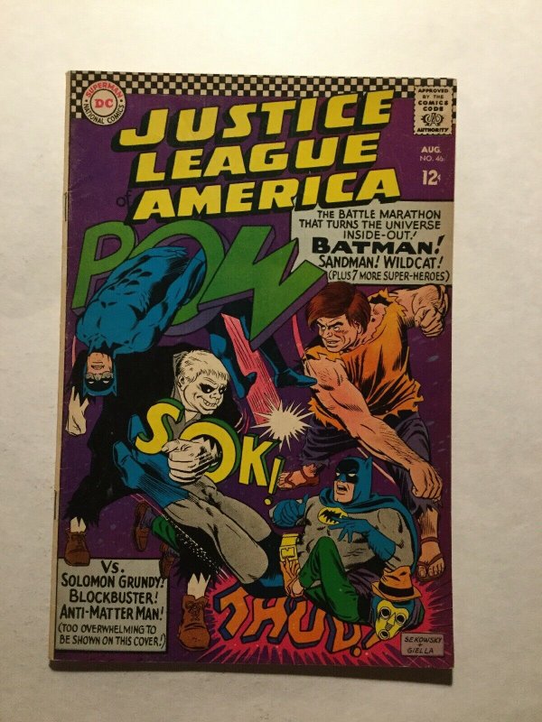 Justice Leaue Of America 46 Fine- Fn- 5.5 1st First Silver Age Sandman Dc Comics