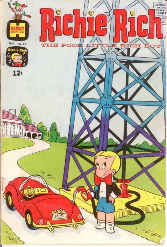 RICHIE RICH  (1960-1991) 61 VG Sept. 1967 COMICS BOOK