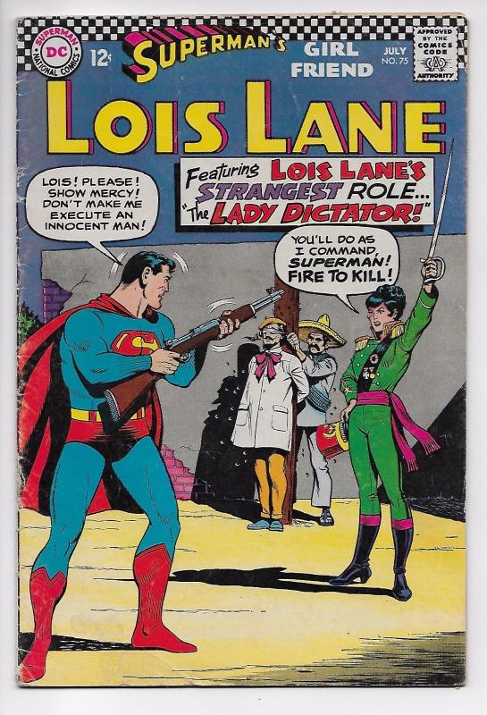 Superman's Girlfriend Lois Lane #75 - The Lady Dictator! (DC, 1967) - VG