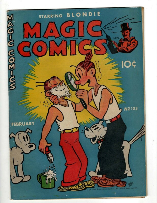 Magic Comics # 103 FN Golden Age Comic Book Rabbit Hat Mandrake David McKay NE4