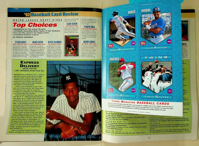 Topps Magazine #9 (Winter 1992) - Bonus Cards Intact