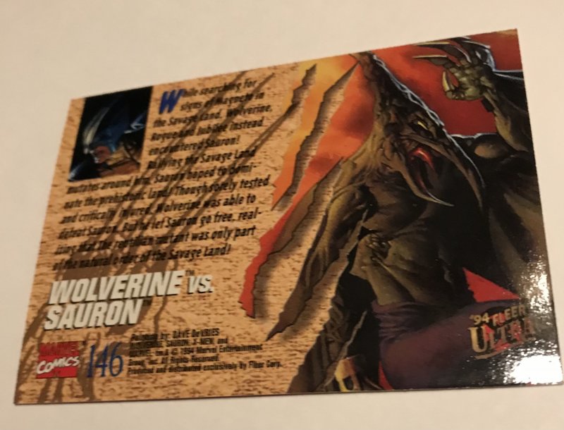 WOLVERINE VS, SAURON #146 card : ‘94 Fleer Ultra X-men NM/M Great Battles