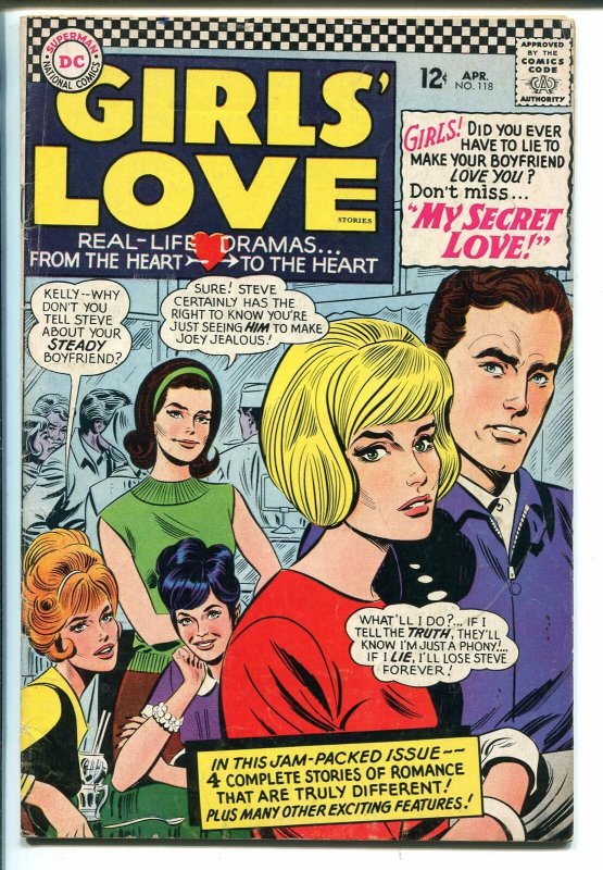 Girls' Love Stories #118 1966-DC-hard core romance stories-VG