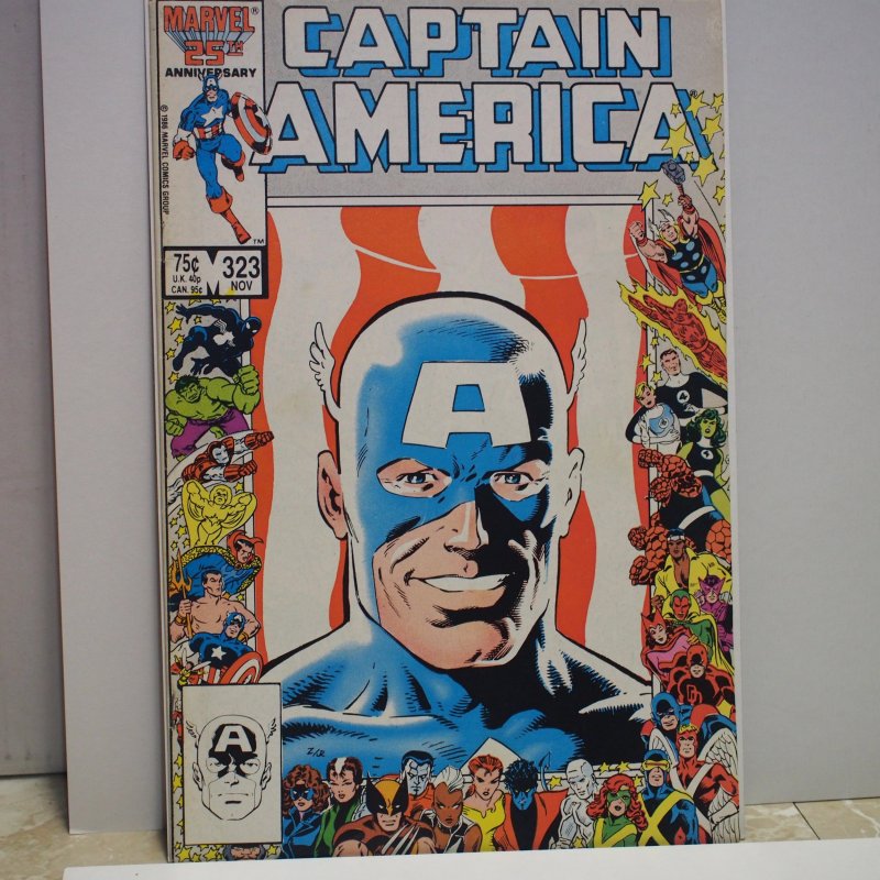 Captain America #323 (1986) Fine First Patriot!