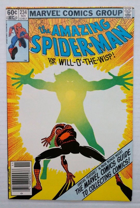 Amazing Spider-Man #234 NEWSSTAND, Will-O'-The-Wisp gets his revenge 