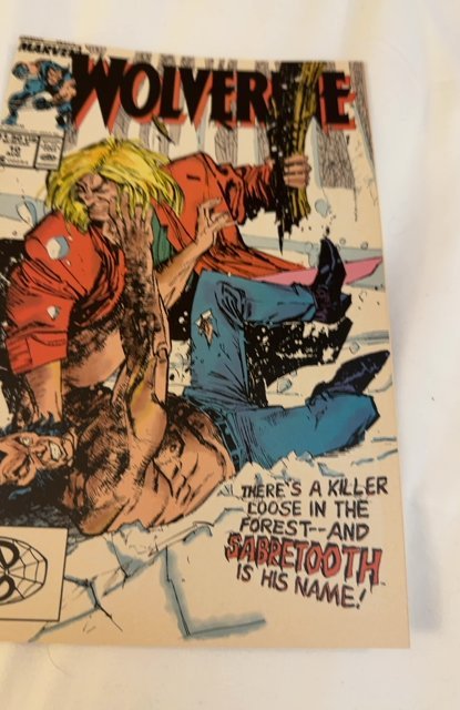 Wolverine #10 Direct Edition (1989)Wolverine vs sabertooth