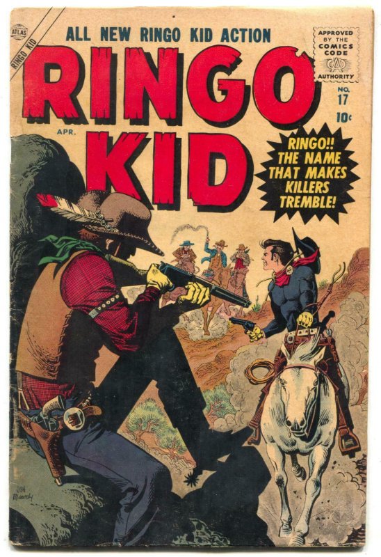 Ringo Kid #17 1957- Atlas Western- Maneely cover VG