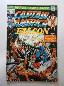 Captain America #167 (1973) VG- Condition moisture stain, 1 in spine split