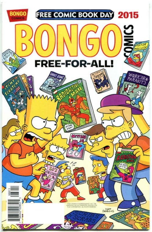 BONGO COMICS #1, NM, FCBD, Bart Simpson, Lisa, 2015,more Promo/items in store