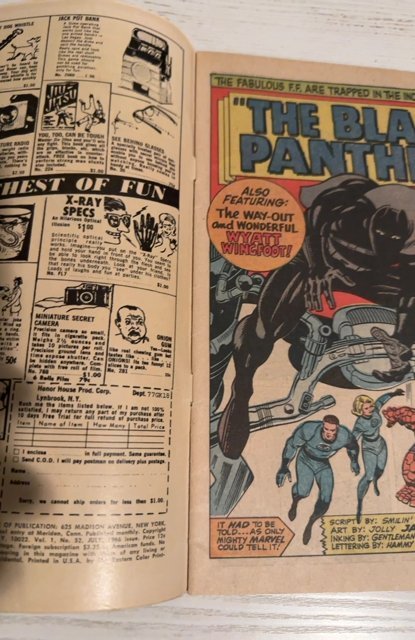 Fantastic Four #52: [1966] first app black panther -Solid 6.0 maybe + pressed
