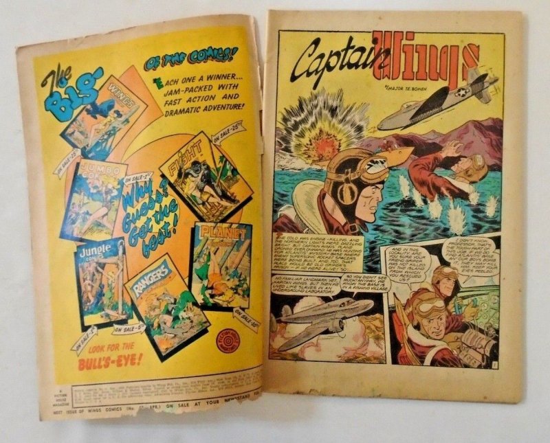 Wings Comics #91  Classic Cover. Back Cover Damage.