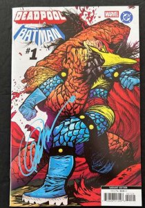 DEADPOOL BATMAN #1 DANIEL WARREN JOHNSON VAR SIGNED GREG CAPULLO NYCC W/COA NM