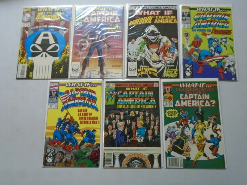 What If? lot of 7 different Captain America issues 8.0 VF