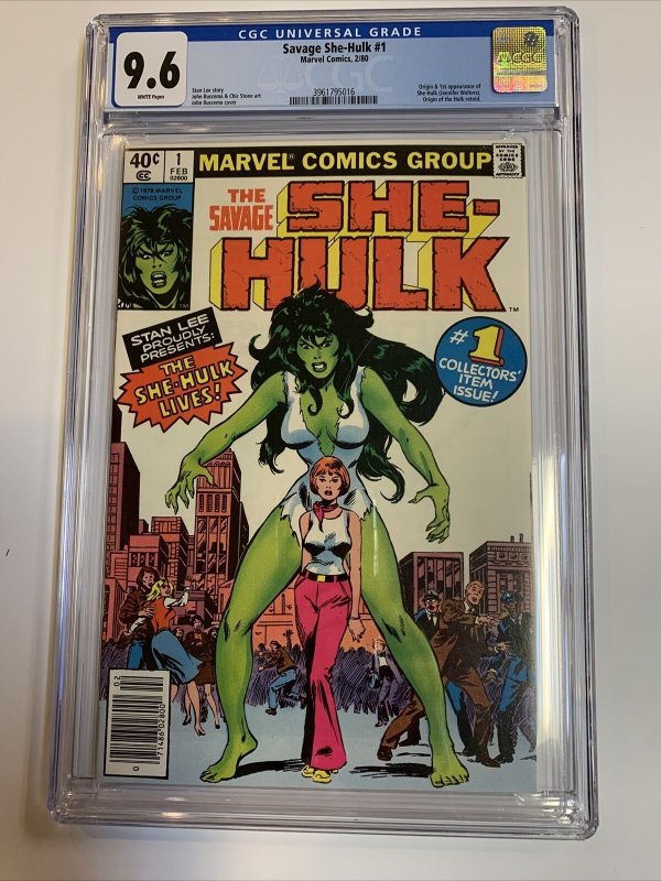 Savage She-Hulk (1980) # 1 (CGC 9.6 White) Origin & 1st app | Newsstand Edition